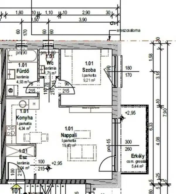 Eladó újépítésű téglalakás, Mosonmagyaróvár 1 szoba 42 m² 36.2 M Ft